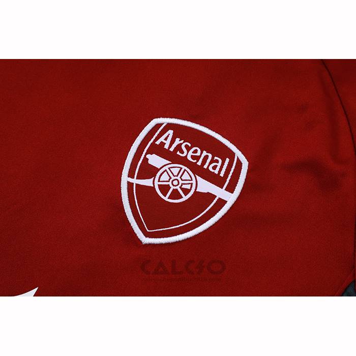 Tuta da Track Arsenal Manica Corta 2025-2026 Rosso - Pantaloncini